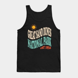 Great Sand Dunes National Park Retro Typography Tank Top